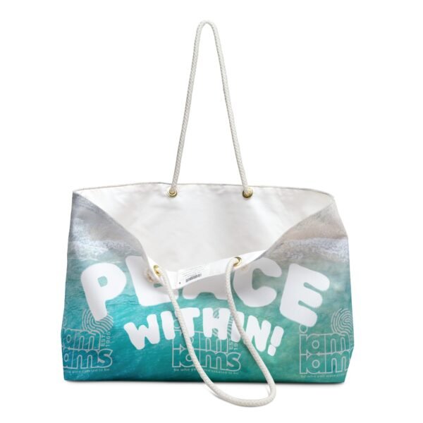 10972456605567672380_2048.jpeg Beachy Peaceful Weekender Bag - Say Less Do More, Summer Tote, Vacation Essential, Travel Duffle, Eco-Friendly Bag