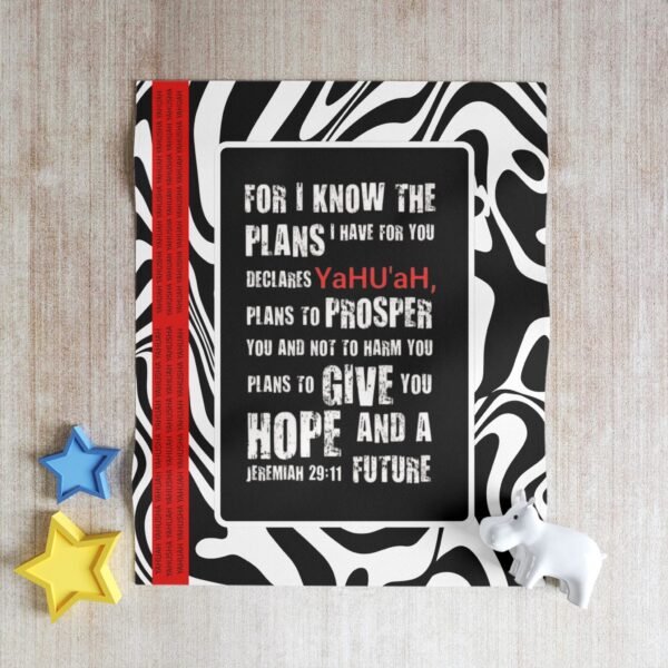 Fleece Blanket YAHUAH Plans for You Scripture