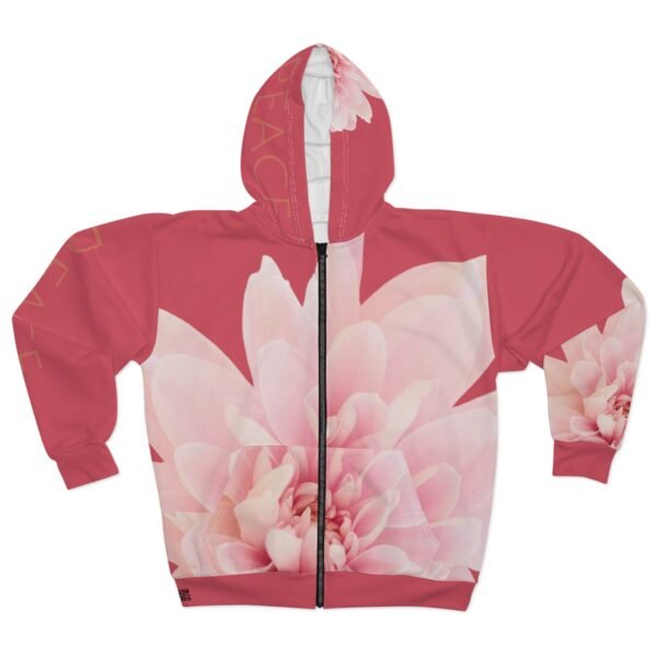 Floral Peace Unisex Zip Hoodie