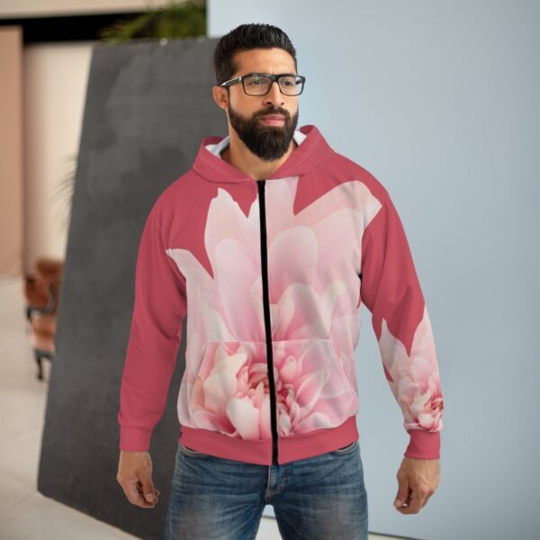 Floral Peace Unisex Zip Hoodie