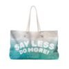 6796296746052367399_2048.jpeg Beachy Peaceful Weekender Bag - Say Less Do More, Summer Tote, Vacation Essential, Travel Duffle, Eco-Friendly Bag