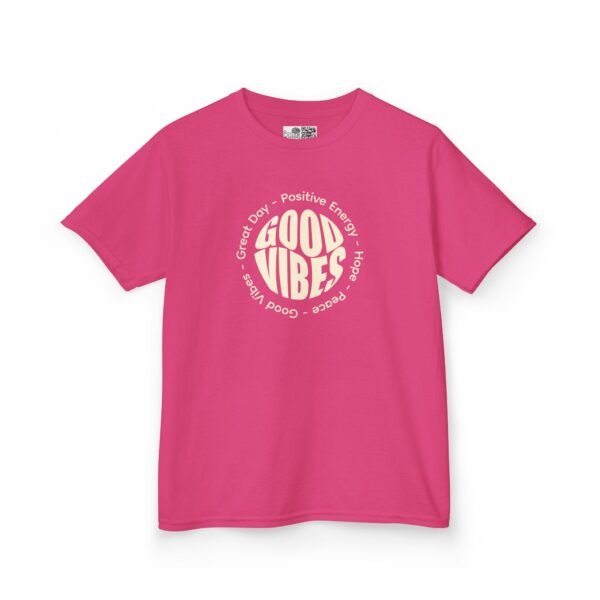 Kids Good Vibes Tee, Positive Energy T-Shirt for Boys and Girls, Fun Kids Apparel, Birthday Gift, Everyday Wear, Summer Style