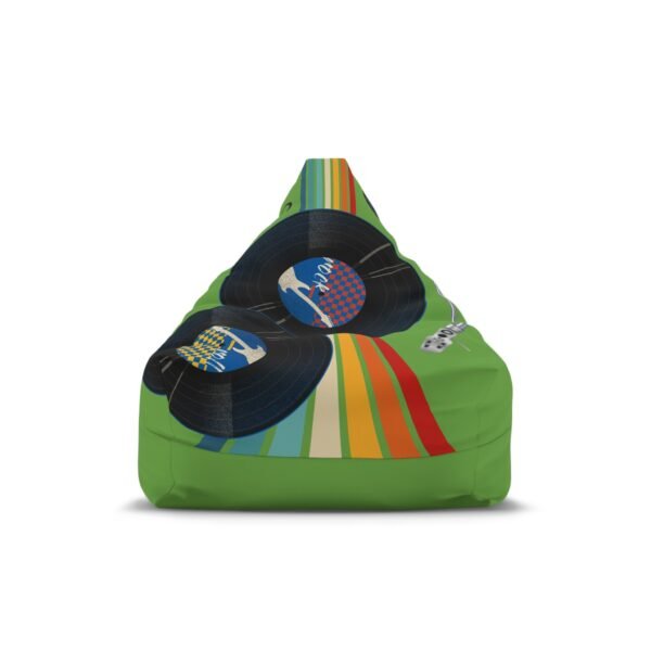 Retro Vinyl Record Bean Bag Chair Cover, Fun Home Decor, Music Lover Gift, Chill Out Space, Unique Cushion Cover