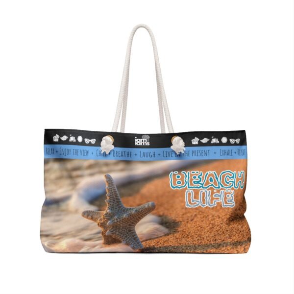 5398869293623199448_2048.jpeg Beach Life Weekender Bag, Travel Tote, Weekend Getaway Bag, Vacation Accessories, Summer Fun Bag, Stylish Storage Bag