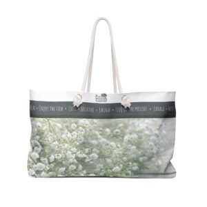 Breath of Life Weekender Bag, Travel Tote, Weekend Getaway Bag, Vacation Accessories, Summer Fun Bag, Stylish Storage Bag