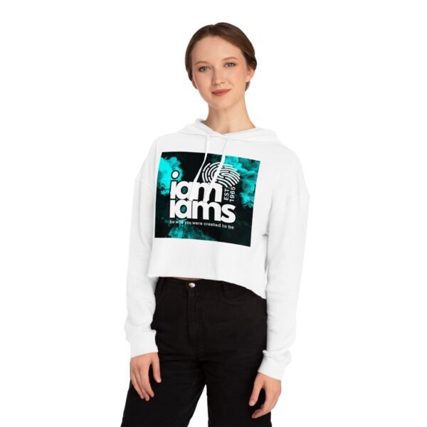 Women’s Cropped Hooded Sweatshirt - Unique I Am Designs for Empowerment, Casual Wear, Gift for Her, Birthday, Motivational Apparel