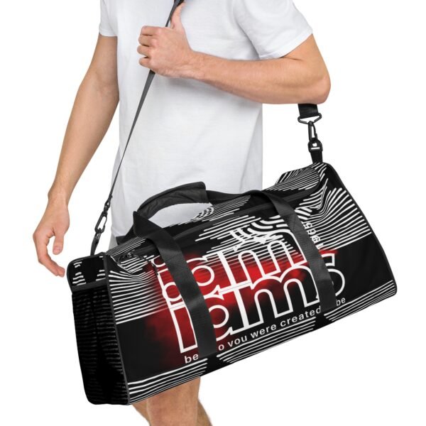 IAM IAMs Red Smoke on black -Duffle bag