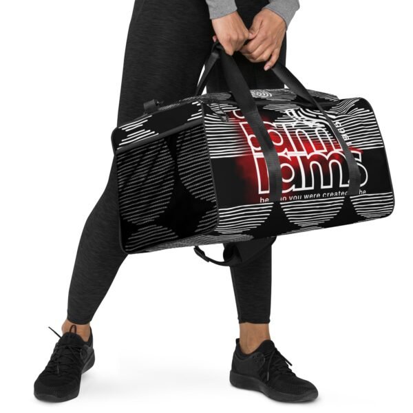IAM IAMs Red Smoke on black -Duffle bag