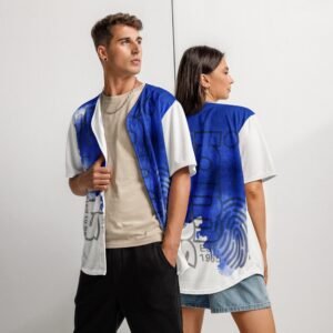 IAM IAMs Blue Smoke - Recycled baseball jersey