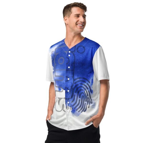 IAM IAMs Blue Smoke - Recycled baseball jersey