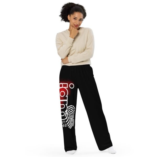 IAM IAMs Red Smoke on black - unisex wide-leg pants