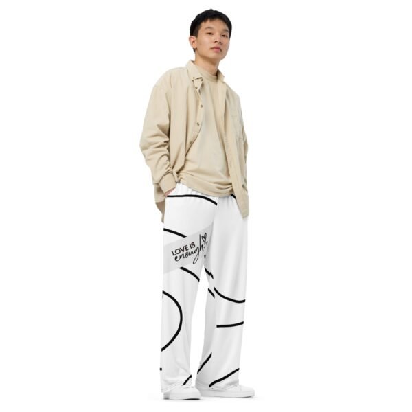 all-over-print-unisex-wide-leg-pants-white-right-front-698754dde7052.jpg Enough Love - wide-leg pants