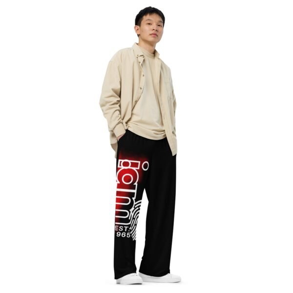 IAM IAMs Red Smoke on black - unisex wide-leg pants