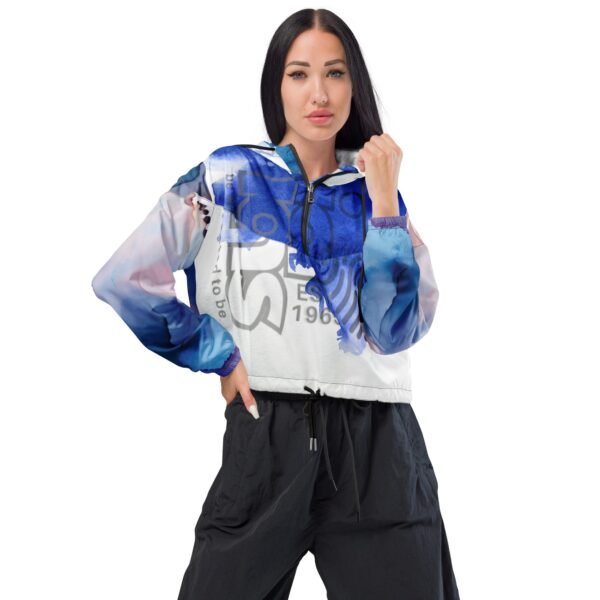 I Am IAms Blue Smoke Women’s cropped windbreaker