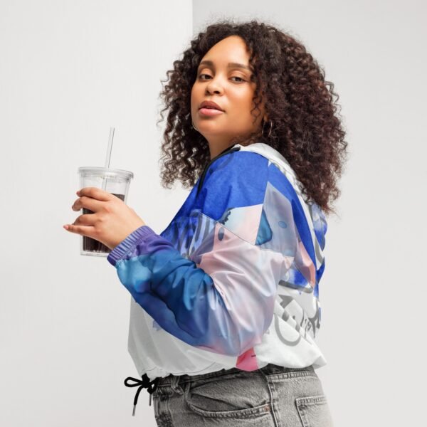 I Am IAms Blue Smoke Women’s cropped windbreaker