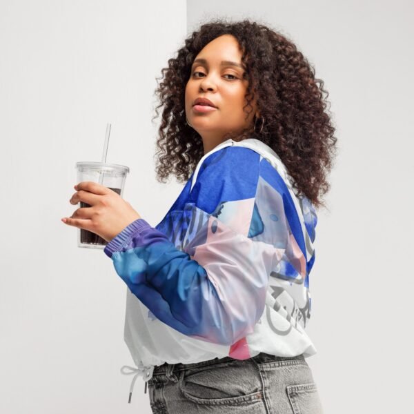 I Am IAms Blue Smoke Women’s cropped windbreaker