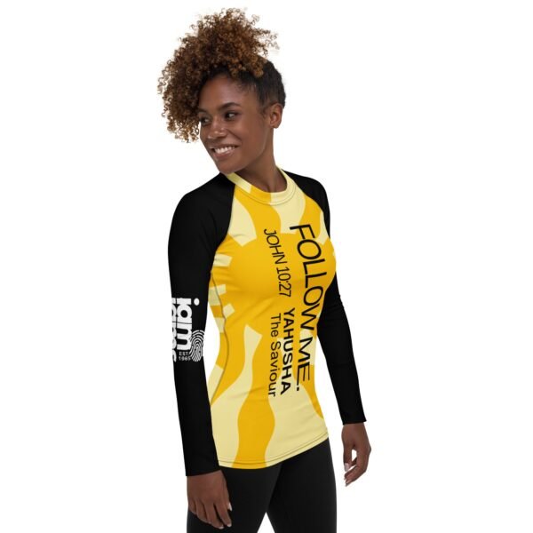 all-over-print-womens-rash-guard-white-right-698747e0c0c6f.jpg Follow Me Women's Rash Guard