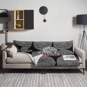 IAM IAMs Red Smoke on black-Throw Blanket