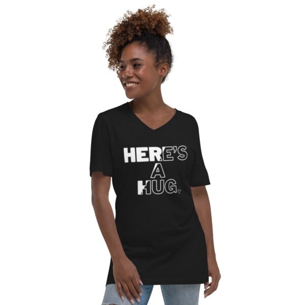 unisex-v-neck-tee-black-front-6986bc6f41f51.jpg Here's A Hug