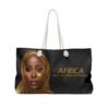 14616230615412713161_2048.jpeg African - Nigerian Woman Portrait Weekender Bag on Black| Green or Gold Hijab Travel Tote