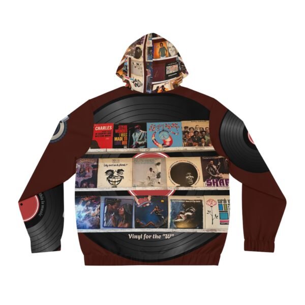 Vinal For The "W" Full-Zip Hoodie, Unique Graphic Sweatshirt, Vintage music Apparel, Cozy Unisex Outerwear, Great Gift for Music Lovers