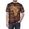 15932011229901694365_2048.jpeg Wood Mosaic Africa T-Shirt – Rustic Africa Map All-Over Print Tee