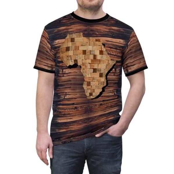 15932011229901694365_2048.jpeg Wood Mosaic Africa T-Shirt – Rustic Africa Map All-Over Print Tee