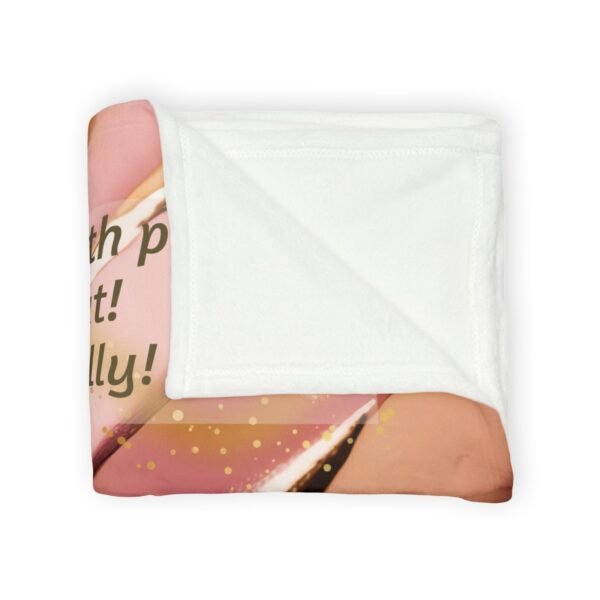 Inspirational Quote Soft Polyester Blanket — "Live on purpose, with purpose! Laugh, from the gut! Love, unapologetically!"