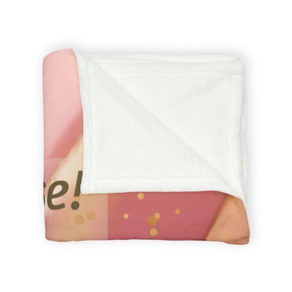 Inspirational Quote Soft Polyester Blanket — "Live on purpose, with purpose! Laugh, from the gut! Love, unapologetically!"