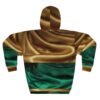 African Queen Face design Hoodie | Gold and Green Satin Effect