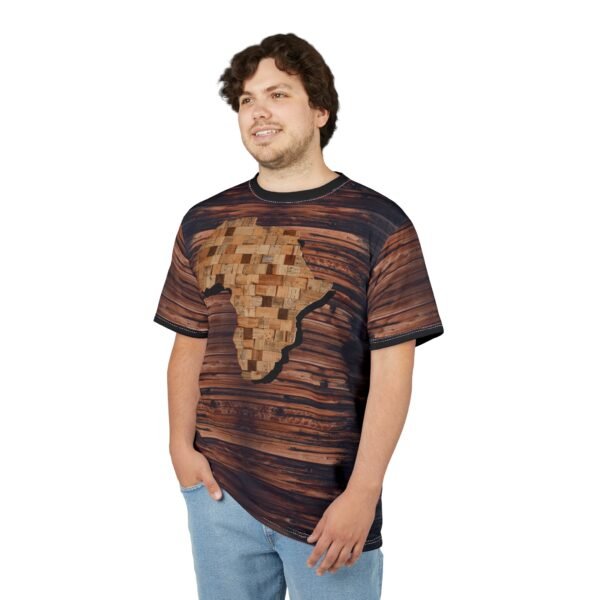 4922209362327856106_2048.jpeg Wood Mosaic Africa T-Shirt – Rustic Africa Map All-Over Print Tee