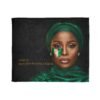 Africa More Than Beautiful Original Blanket | African Woman Portrait, Nigerian Flag Face Paint