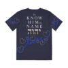 Faith 'To Know Him by Name' Men's Polyester Tee — Hebrew YHWH Love Graphic