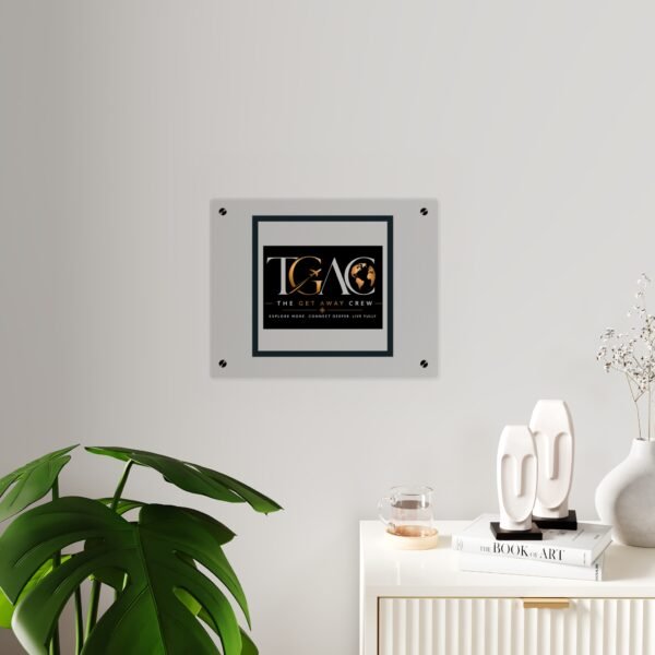 Acrylic Wall Art Panel — "TGAC: The Get Away Crew" Travel Logo Plaque