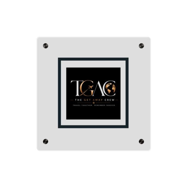Acrylic Wall Art Panel — "TGAC: The Get Away Crew" Travel Logo Plaque