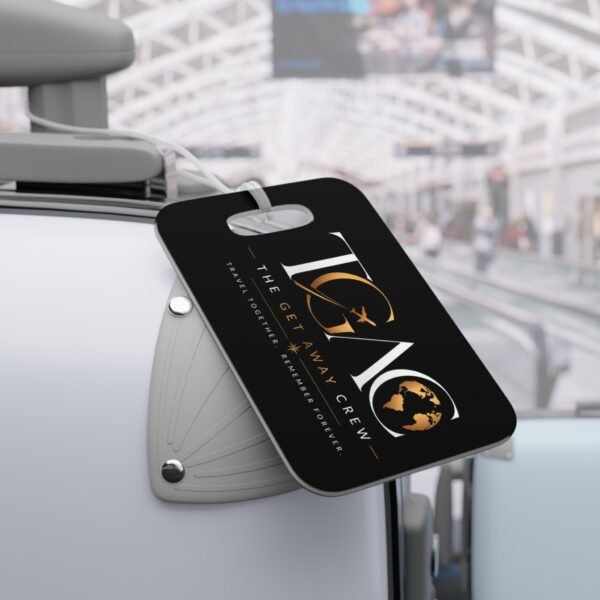 TGAC Travel Luggage Tag — The Getaway Crew Black & Gold Passport ID Tag