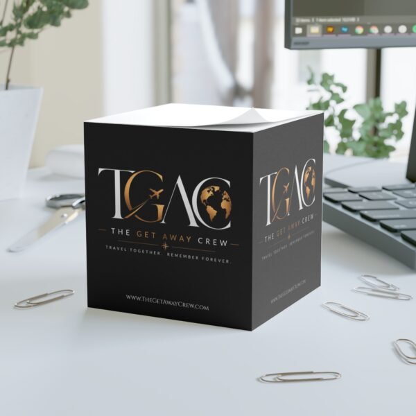 Note Cube — The Get Away Crew Logo Sticky Note Cube (Travel Journal Accessory)