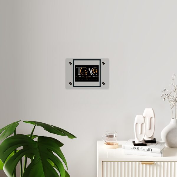 Acrylic Wall Art Panel — "TGAC: The Get Away Crew" Travel Logo Plaque