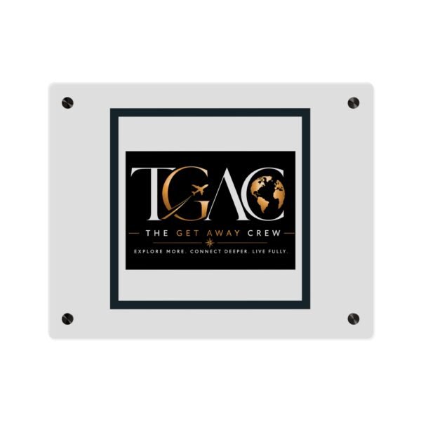 Acrylic Wall Art Panel — "TGAC: The Get Away Crew" Travel Logo Plaque