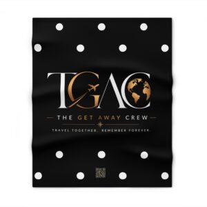 The Get Away Crew Travel Throw Blanket – Polka Dot Cozy Travel Blanket ("Travel Together. Remember Forever.")