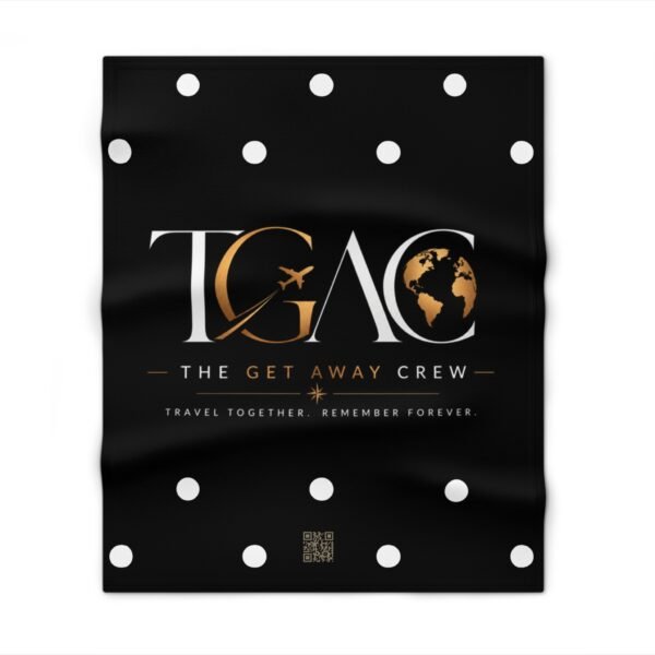 The Get Away Crew Travel Throw Blanket – Polka Dot Cozy Travel Blanket ("Travel Together. Remember Forever.")