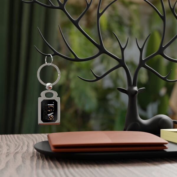Rectangle Photo Keyring — Personalized Metal Keychain with Photo Insert