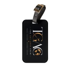 Luggage Tag - 'TGAC The Getaway Crew' Travel ID Tag with Globe & Plane Logo