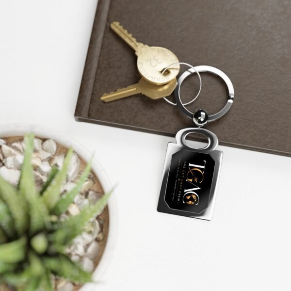 Rectangle Photo Keyring — Personalized Metal Keychain with Photo Insert