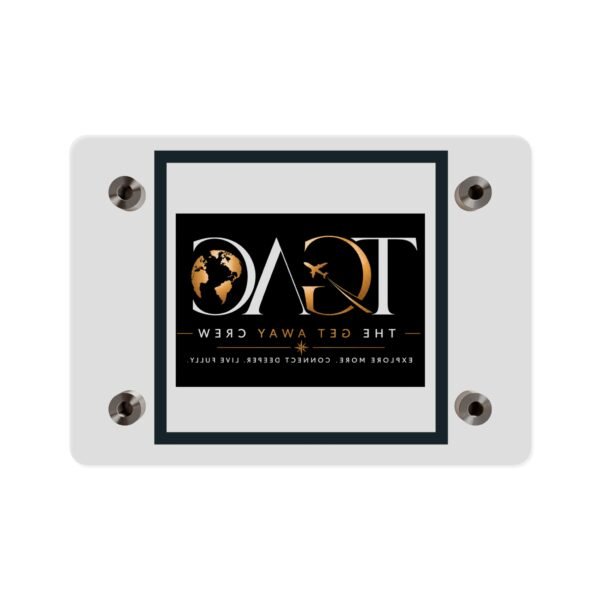Acrylic Wall Art Panel — "TGAC: The Get Away Crew" Travel Logo Plaque