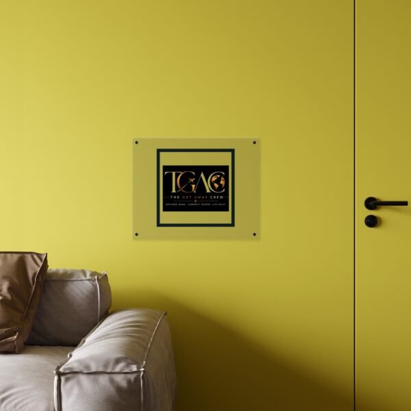 Acrylic Wall Art Panel — "TGAC: The Get Away Crew" Travel Logo Plaque
