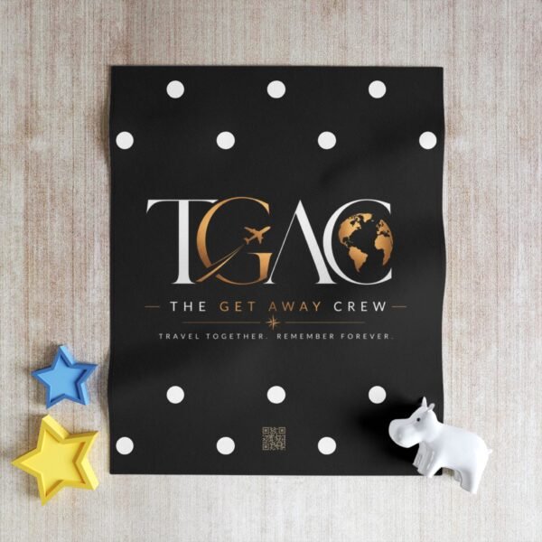 The Get Away Crew Travel Throw Blanket – Polka Dot Cozy Travel Blanket ("Travel Together. Remember Forever.")