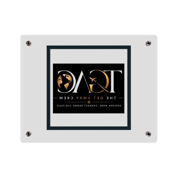 Acrylic Wall Art Panel — "TGAC: The Get Away Crew" Travel Logo Plaque