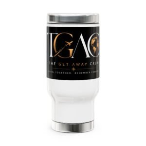 Travel Mug — 'The Get Away Crew' Stainless Steel 14oz Tumbler with Handle