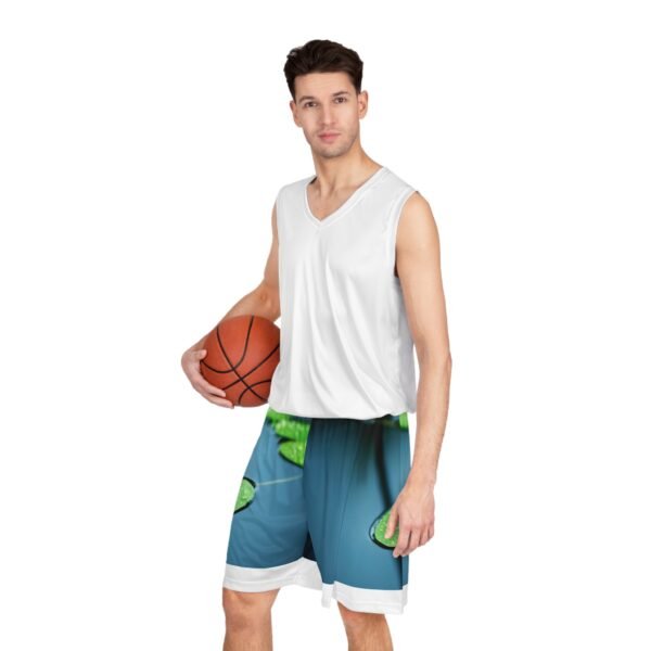 2865019397237974972_2048.jpeg Lily Pad Water Droplet Basketball Shorts – Nature Print AOP